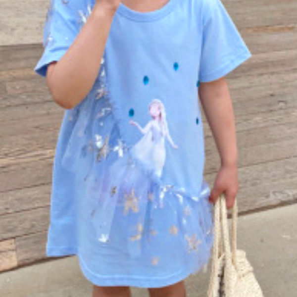 DISNEY kids designer clothes girls designer clothes Frozen Elsa Princess Girls' holiday dress birthday outfit Summer dress for little girl soft and comfortable.
