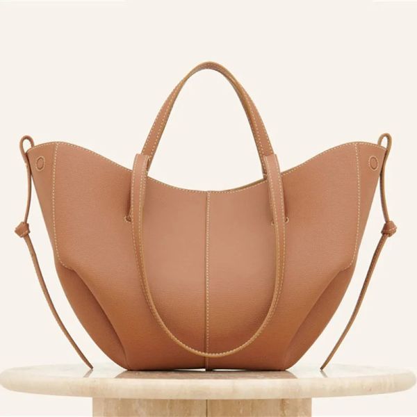 

Designer Bag New Arrival Tote Bag Luxury Leather Crossbody Bag Large Capacity Bag Shoulder Strap French Minimalist Style Caramel Brown Travel Bag, Colour1 brown