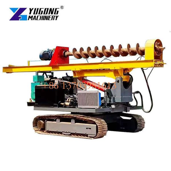 

Compact Solar Spiral Pile Driving Machine with GPS Positioning System