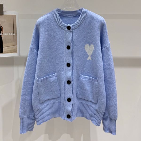 

Classic Designer Woman Cardigan Knitted Sweater Pullover Fashion Round Neck Sweaters Cashmere Top Wool Coats Luxury Loose Causal Cardigans, A11