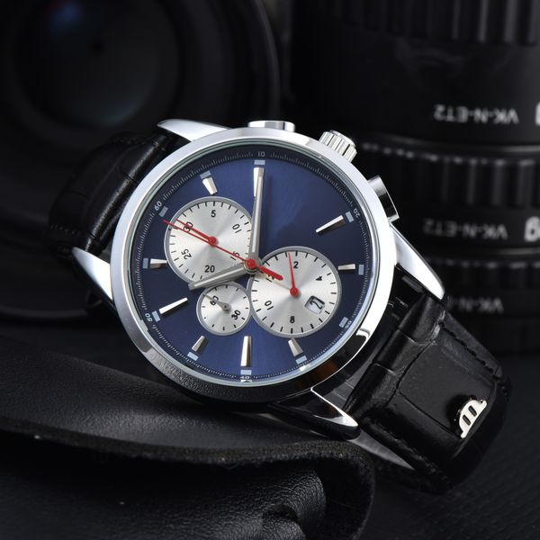 

AAA top 39MM Watches diameter All Dial Work Quartz Watch Top Brand Chronograph Clock Steel Belt Mens Fashion WristWatches, 02a