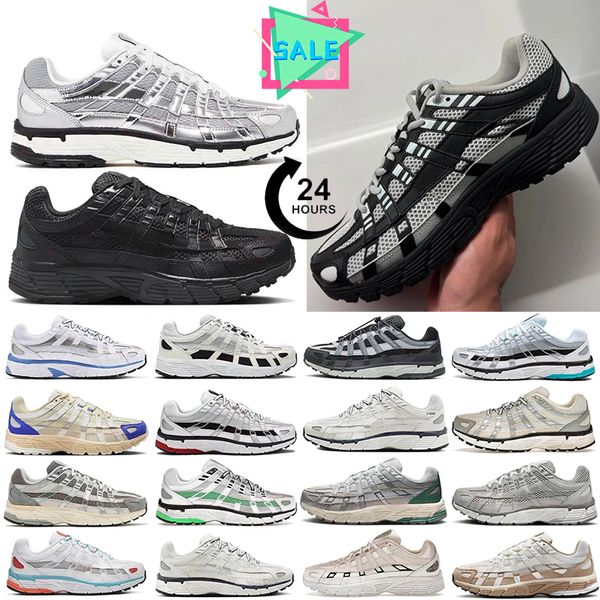 

running shoes mens women P6000 Triple Black White Khaki Metallic Blue Grey Green Outdoor Sports Trainers Casual Sneakers, Pewter
