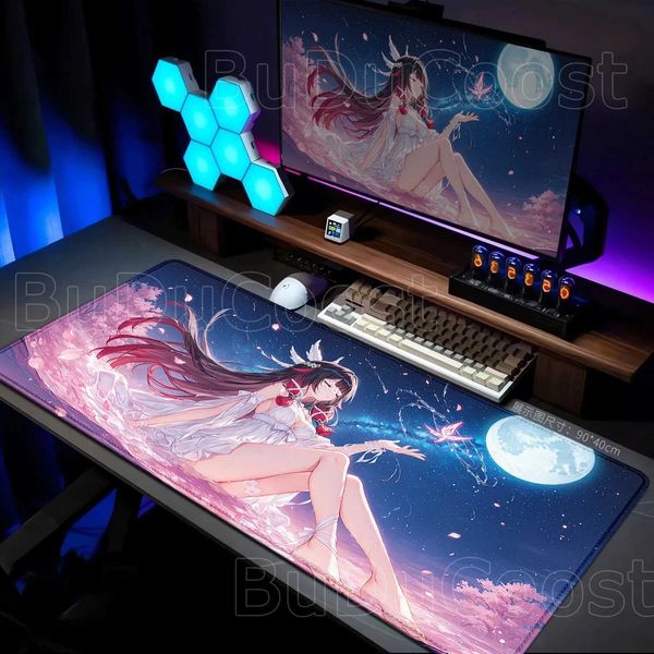 Anime Cute Columbina Mousepad Non-slip Rubber Gaming Genshin Impact Mouse Pad Keyboard Mat Computer PC Laptop Pad XXL Desk MatM251119