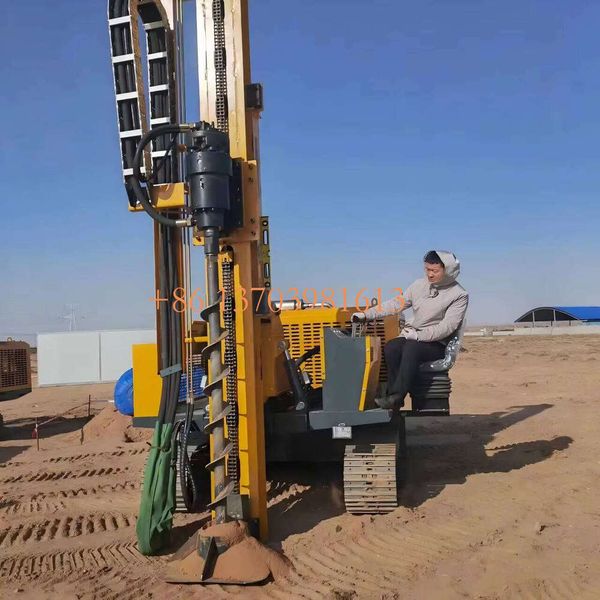 

High Efficient Highway Guardrail Pile Driver Ramming Pile Machine Integrated Solar Pile Driver Machine