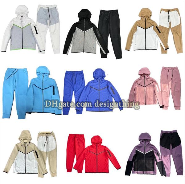 

Men Tracksuits Designer Hoodie Tech Fleece Sweatshirts And Sweatpants Matching Set Casual Short Set Streetwear Two Piece Lounge Set, Brown