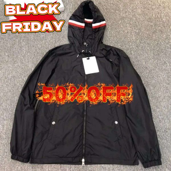 

2025 New Men's Designer Jacket Autumn Coat with Scanned Pattern Jacket Zipper Colorful Fashion Hooded Men's Raincoat, Multi