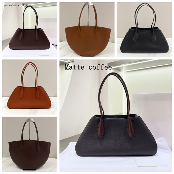 

TR 10A Top Quality Alger Shoulder In Luxury Designer Soft Genuine Leather Handbag Silver Hardware Tote Zipper Pocket Clutch Bag Purse Alger bag Alger tote, Brown