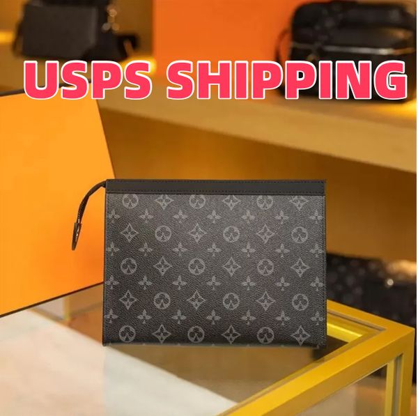 

High Quality New Hand bag Travel Toiletry Pouch 26cm Protection Makeup Clutch Leather Waterproof Cosmetic Bags For Women AAAAA, 10010 black embossing