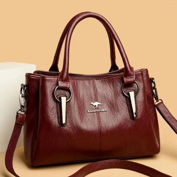 

Totes High-quality Soft Leather Luxury Handbags Women Bags Designer High-capacity Ladies Crossbody Hand For 2024 Sac A Main, Black
