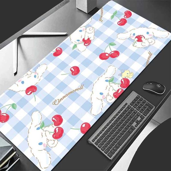 Leather Mouse Pad Gaming Carpet Anime Keyboard Pads Rugged PC Mousepad Cinnamoroll Mouse Pads Laptop Extended Desk Mat Y251120
