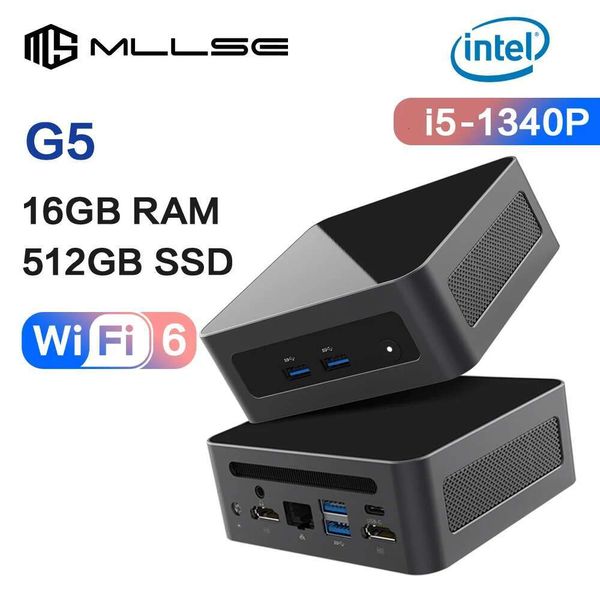 MLLSE Mini PC G5 intel i5-1340P Windows 11 Pro Intel 12th 16GB DDR4 RAM 512GB ROM WiFi 6 BT5.2 Desktop Computer Mini Pc Work