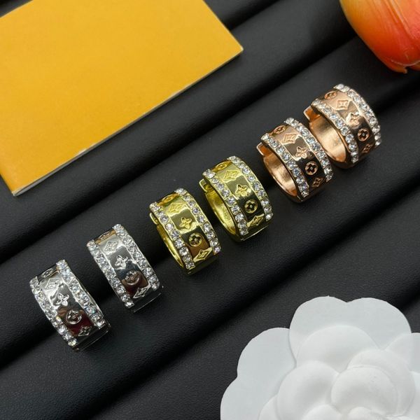 

Luxury Earrings for Women Hoop Earrings with Diamond Designer Brand Earrings European and American Style 18K Gold Earring High-quality