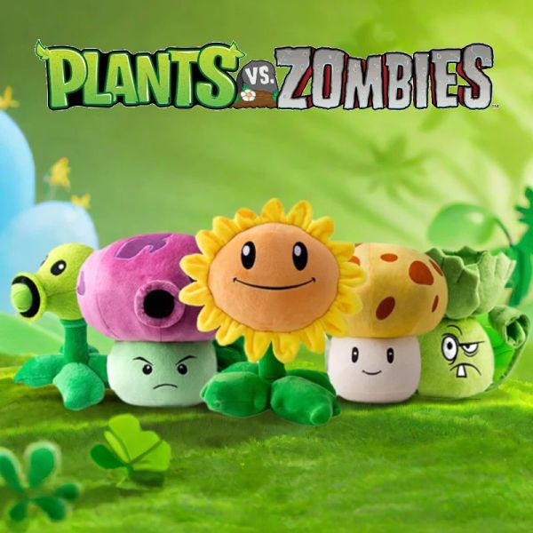 

Plants vs Zombies 2 Sunflower Peashooter Coconut Plush Doll Toy Pillow Toy Figures Soft Large Zombie Pillow Kid Christmas Gifts, Clear