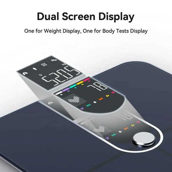 Scale for Body Weight Smart Scale with 8-in-1 VA Display High Precision Bathroom Digital Scale for Body Weight Heart Rate BMIM251121