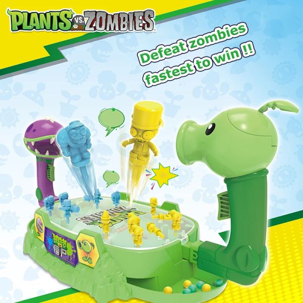 

New Plants vs. Zombies 2 Peashooter Two-player Shooting Battle Station ABS material Battle Board Game Party Game Boy Toy Gifts