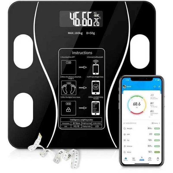 Smart Scale for Body Weight Digital Bathroom Scale Body Fat Scale Body Analyzer with Smart APP Sync Weigh Height FatM251121
