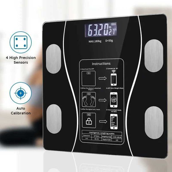Intelligent LCD Electronic Scale Digital Display Glass Weight Scale Balance Body Electronic Scale For Weight MeasM251121