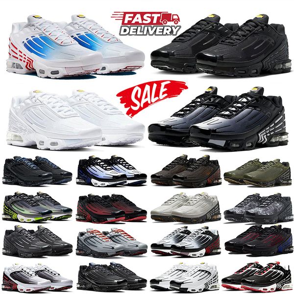 

designer shoes men women tn sneakers tn3 triple black graphic white dark red trainers running sports sneakers