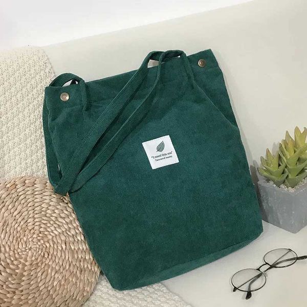 Casual Corduroy Shopping Bag High Quality Eco Friendly Reusable Handbag Lightweight Shoulder BagsT251121