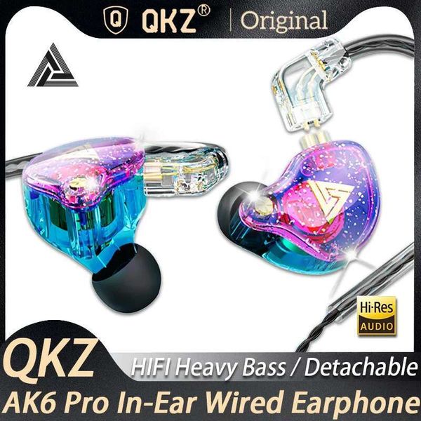 QKZ Original AK6 EDX Pro In Ear Monitor Sport Noise Cancelg Headset 1DD Dynamic Wired Earphones HIFI Bass Earbuds ZST X