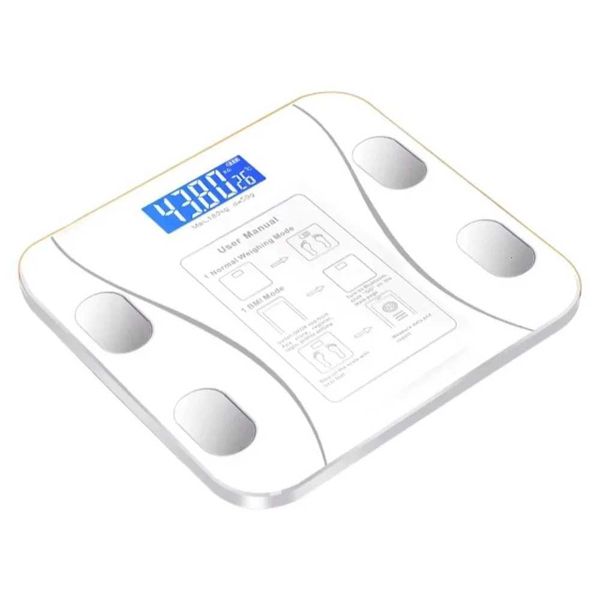 LED Display Smart Body Fat Scale Digital Measurement Digital Body Fat Scale Square Wireless Electronic ScaleM251121