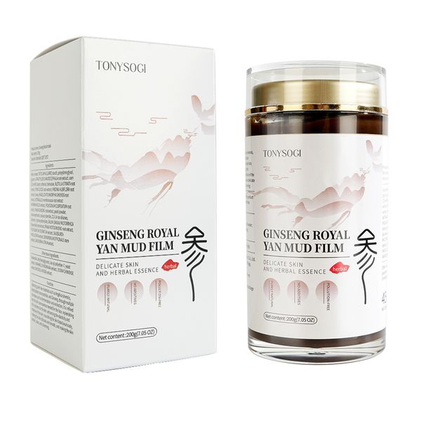 

Herbal Anti-Aging Ginseng Mud Mask from TONYSOGI - Hydrating & Exfoliating, 7.05 Ounces, Natural Herbal Face Treatment, 200g Packaging
