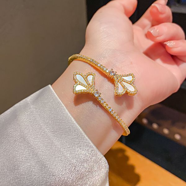 

Designer Bracelets Luxury Silver Bangle Gold Plated Bracelets For Women Diamonds Bracelet Party Gift Jewelry