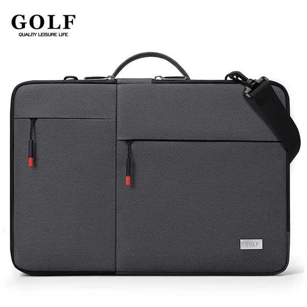 Golf professional notebook bag shoulder strap administrative briefcase mens shockproof notebook 15.6 handbag mens office handbag W250422