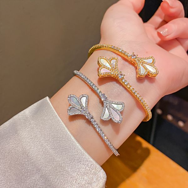 

Designer Bracelets Luxury Silver Bangle Gold Plated Bracelets For Women Diamonds Bracelet Party Gift Jewelry