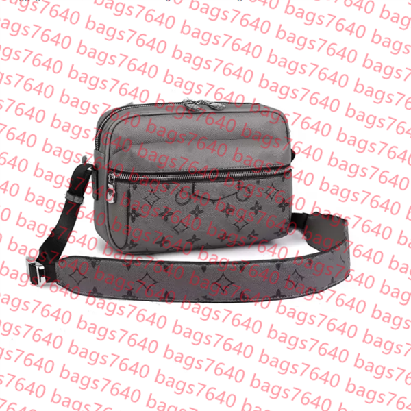

Men Leather TRIO Messenger Avenue Sling Bags Luxury Shoulder Bag Make up Bag Designer Handbag Tote Man's bag Fashion POCHETTE Bag, 4#