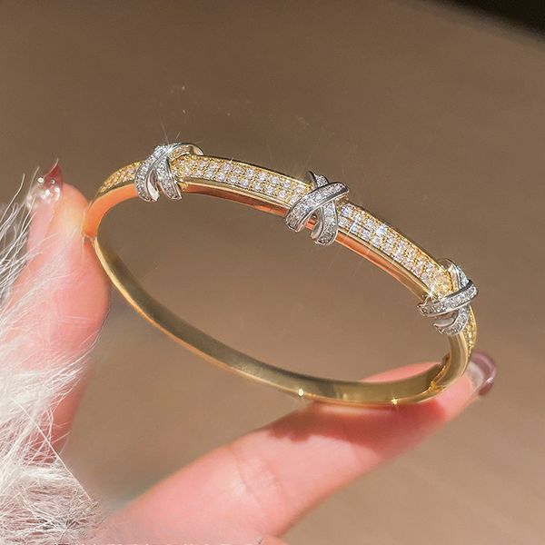 

Designer Bracelets Luxury Bangle Gold Plated Bracelets For Women Diamonds Bracelet Party Gift Jewelry
