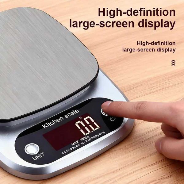 10kg1gStainless Steel Digital Kitchen Scale Multi-Purpose for Baking Herbs Tea CookingM251122