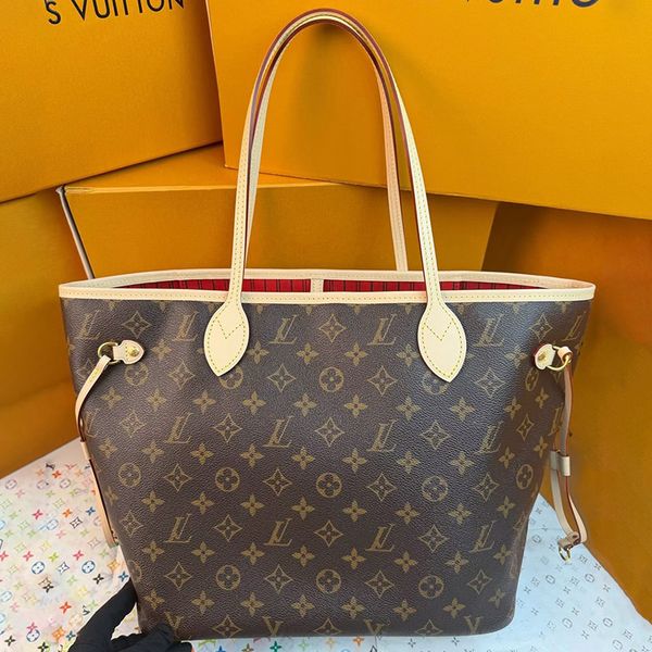 

Designer bag luxury bag five in one mahjong bag brown printed key bag women's multi pocket accessory high-end chain leather bag luxury printed leather armpit bag, L-2-31cm