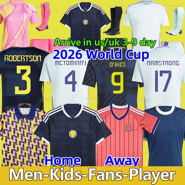

25 26 Scotland Soccer Jerseys 2025 2026 World Cup ROBERTSON McTominay McGREGOR SHANKLAND MCGREGOR Football Shirt Home Away maillot de Foot Men kids kits unifrom, Green