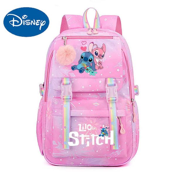 

Lilo Backpack for Girl Boy Student Teenager Children Rucksack Women Cute Casual School Bags Kids Birthday GiftsXJ250422, Cream