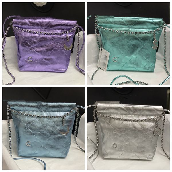 

10A the classic luxury is made with oil waxed cowhide checkered stitching and has detachable chain making it a bright bag suitable for daily use Minisize22 bag AS3980, #2