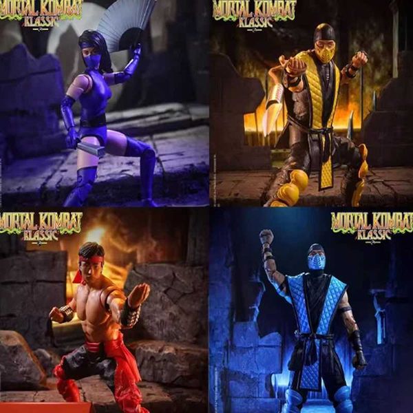 Game Mortal Kombat Spawn Sub Zero Scorpion KITANA LIU KANG 7 Articulated Action Figure Toys 17cm L2511221KYL