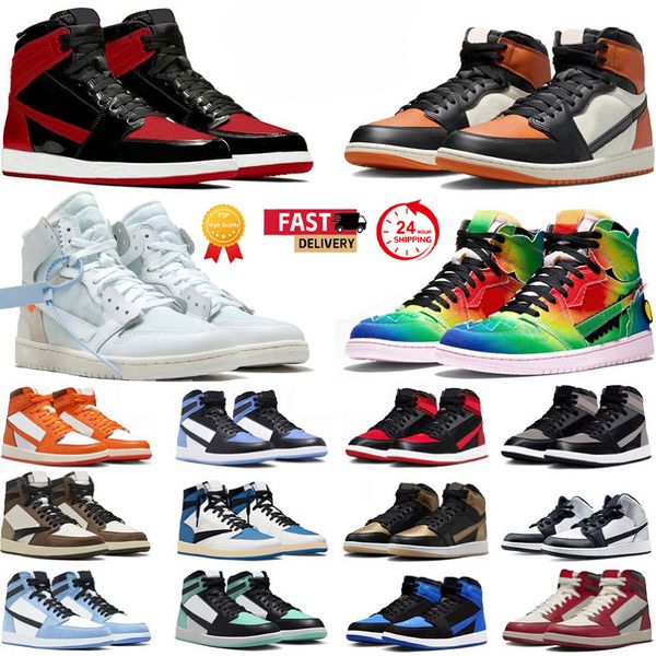 

high 1s mens basketball shoes Shattered Backboard UNC Reimagined Union x Varsity Red Satin Bred Patent UNC Toe StarFish Valentine's Day hw, Grey