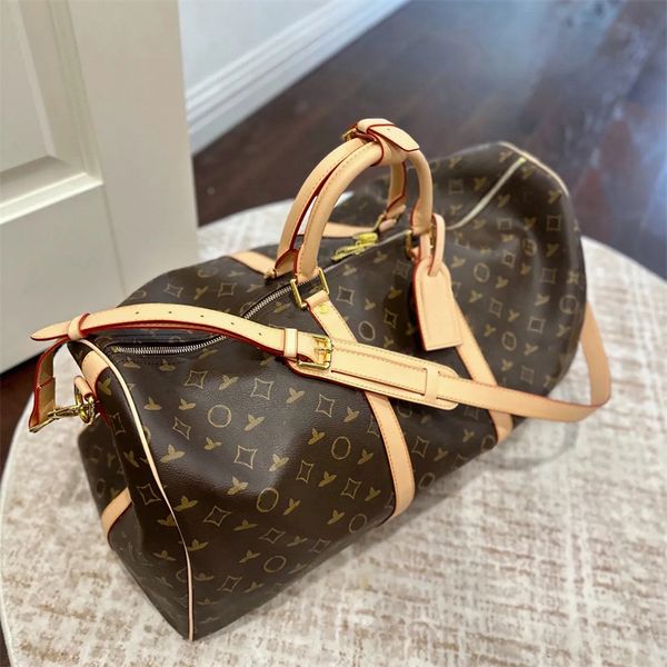 

Top Quality Designer bag 55CM Leather designers men women Duffel Bags Suitcases luggage Sport Outdoor Packs shoulder Travel bags messenger bag Totes bags handbagss, Color#2