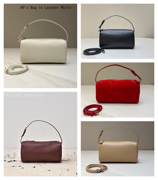 

TR New 10A quality 90's Bag in Leather Luxury Designer Lambskin Silver Hardware Shoulder Bag Zipper Closure Handbag Adjustable Handle Clutch Bag in Nubuck, 90's bag in nubuck black