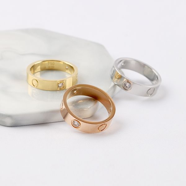 3 Colors Original Designer Ring Classic Style Fashion Ring Titanium Steel Love Rings For Women Girls Wholesale