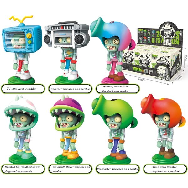 

Plants Vs Zombies Building Blocks Toy Surprise Blind Box Variety Party Series 7 styles Action Figures Collection Boys Toys Gift
