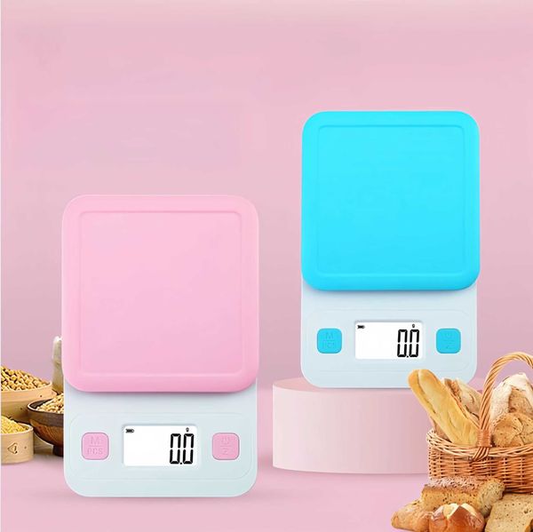 Cute kitchen scale pink/electronic optional portable household food scale used for baking cake food weighing high-definition display SNXJ250423