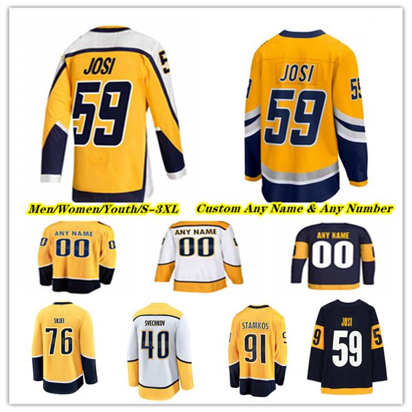 

Filip Forsberg Hockey Jersey NashvillePredators Ryan O'Reilly Steven Stamkos Roman Josi Erik Haula Michael McCarron Bunting Brady Skjei Evangelista Marchessault, Men yellow style