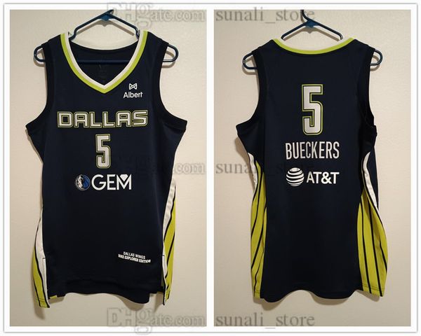 5 Paige Bueckers Jerseys Navy Wings 2025 Women's Basketball Draft Pick NO.1
