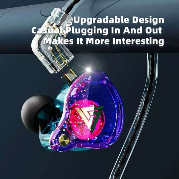 QKZ AK6 Pro Gaming Copper Driver HiFi Wired Earphone Sport Headphone Bass Stereo Headset Music Earbuds 3.5MM In Ear With Mic