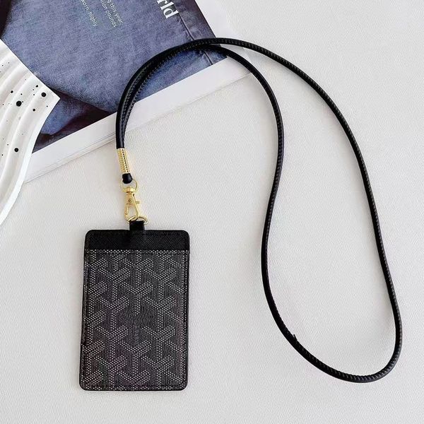 

Lanyards for ID Badge Holder Designer Key Chain Leather Bag Charm Luxury Lanyards for Name Tags Keyring For Women Keychains Classic pink black blue Key Rings