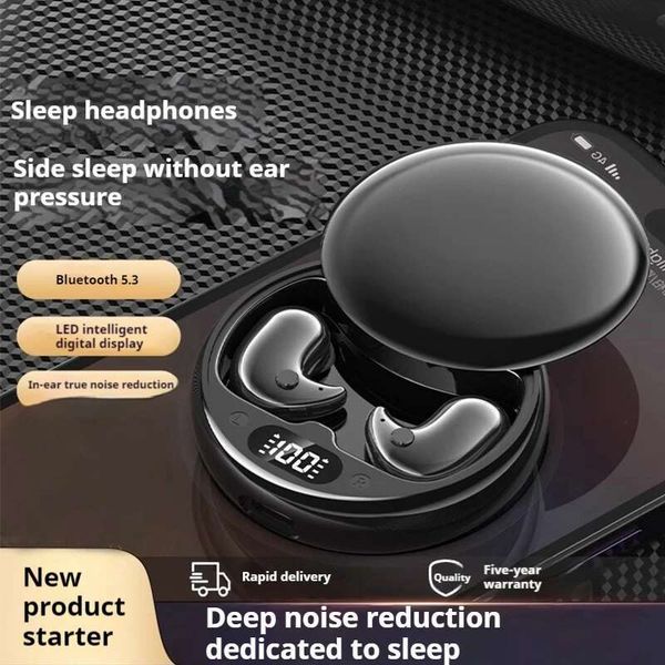 New Sleep Earbuds Mini Invisible Wireless In Ear Noise Cancelling 5.3 Sports Stereo Bluetooth Earphones