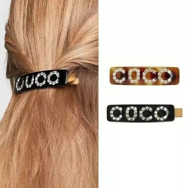 

Hair Clips Versatile High Quality Barrettes Classic Brand Color Crystal Letters Hair Clips Ladies Luxury Designer Hair Jewelry Multicolor Gift
