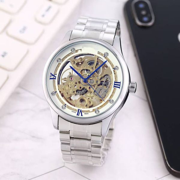 

Exclusive Designer Quartz Movement Wristwatch Featuring Artistic Blue Reflective Glass